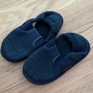 Giesswein navy cotton slippers house shoes kids  sz EUR 33 made in Austria